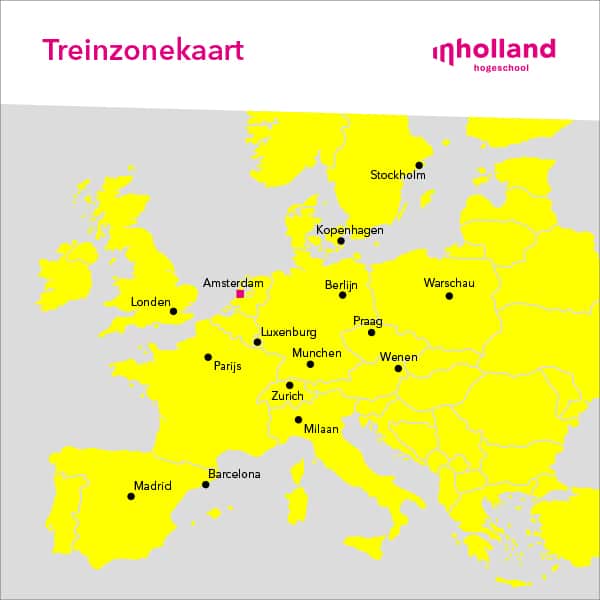 treinzonekaart Inholland